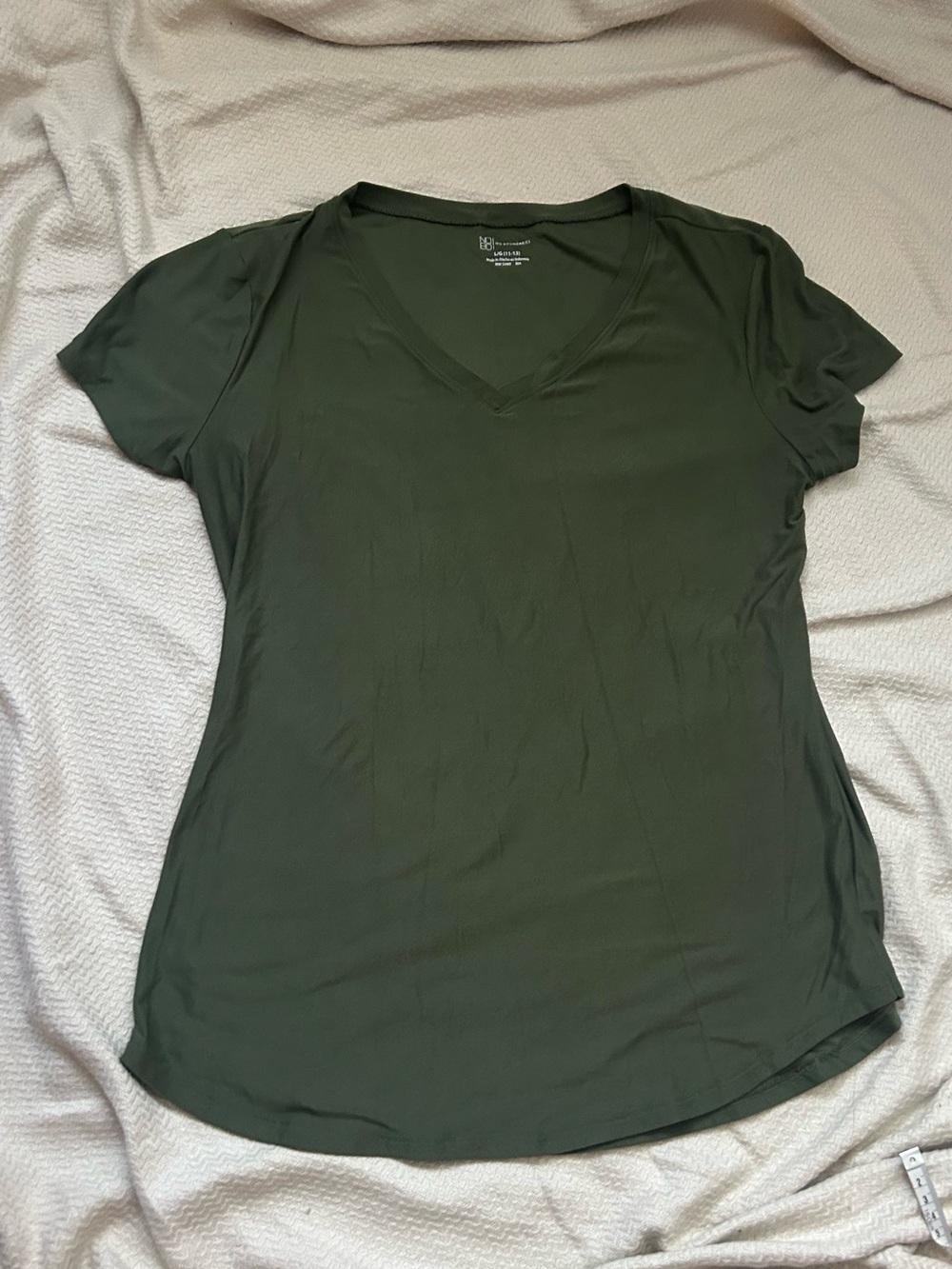 Green V Neck Top - Picture 2 of 5